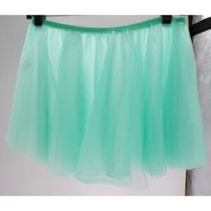 Dance Skirt Main Street Dancewear Teal Large Adult Ballet Pull On Pointe Chiffo